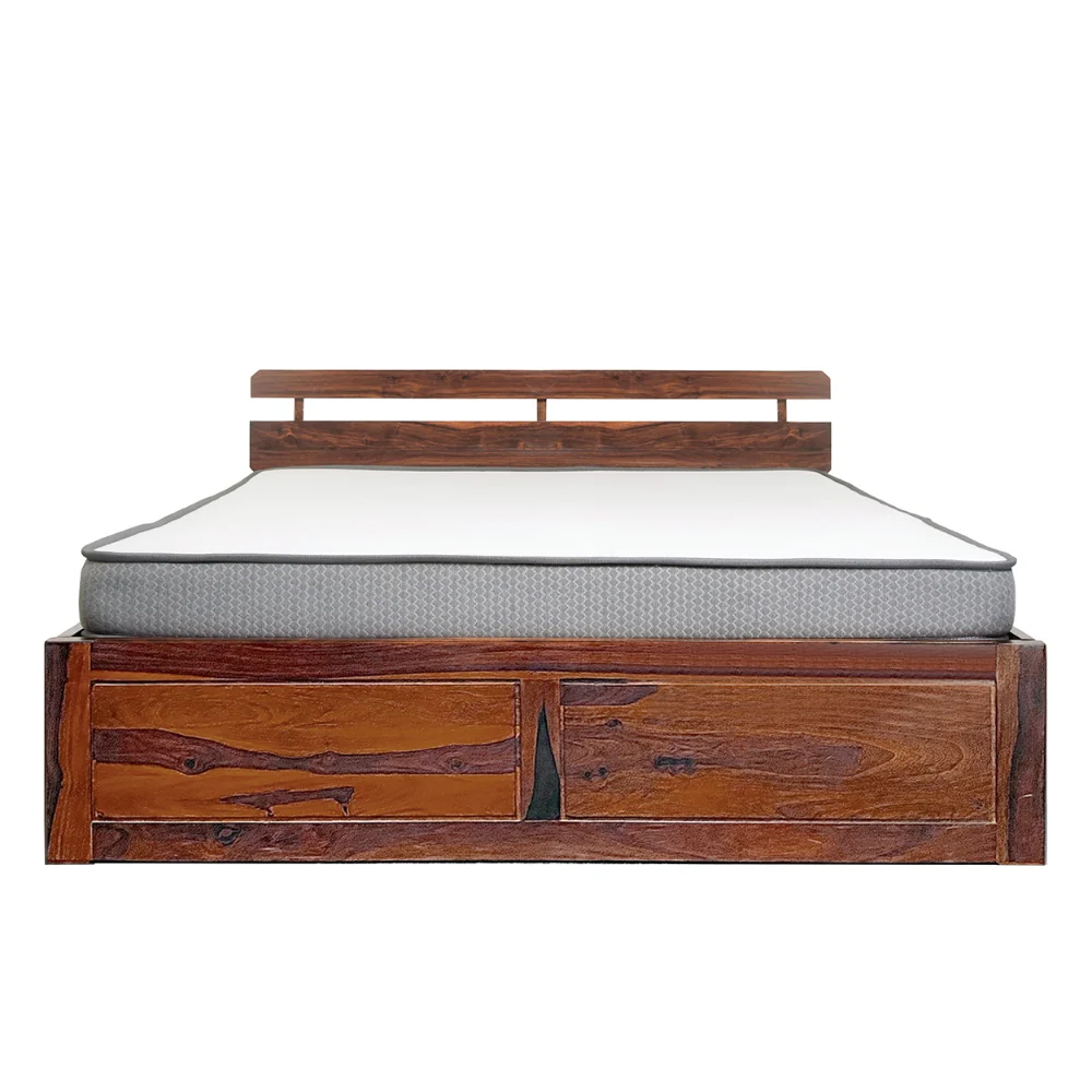 Admire Sheesham Wood Bed With Storage - Image 3
