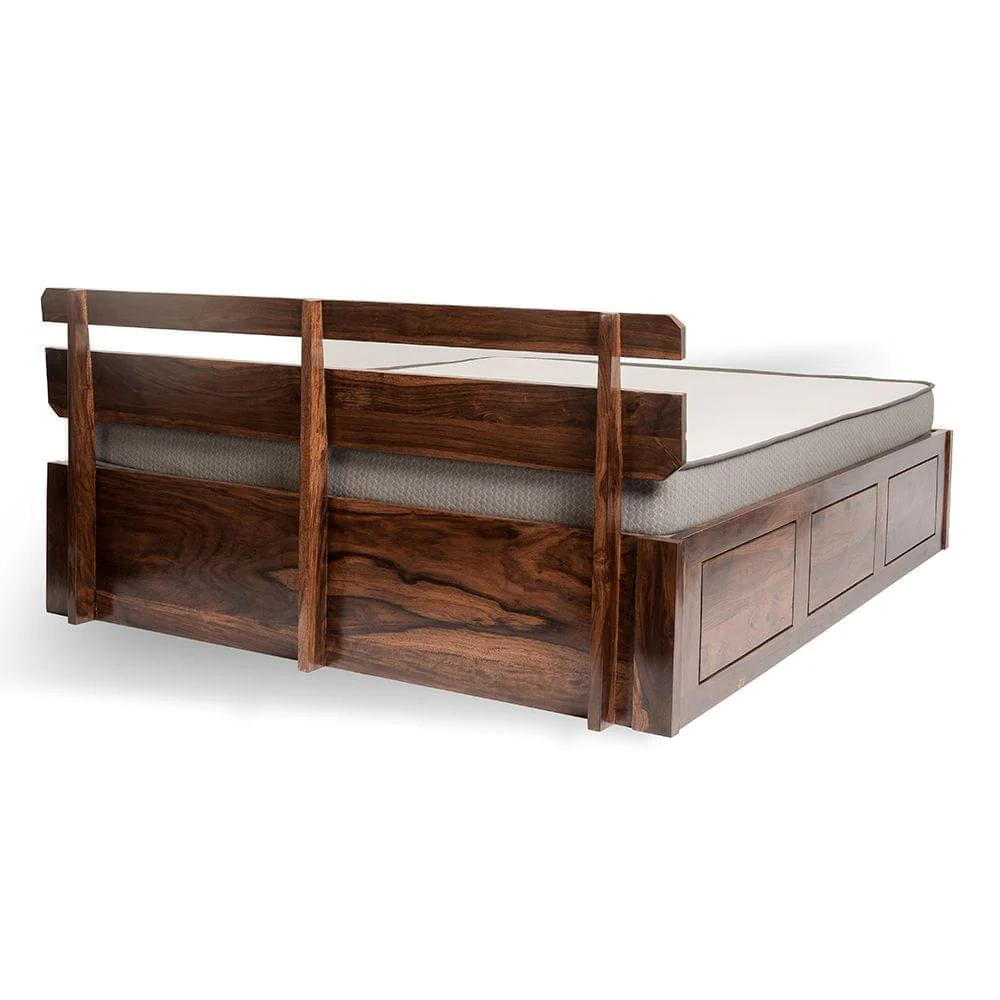 Admire Sheesham Wood Bed With Storage - Image 6
