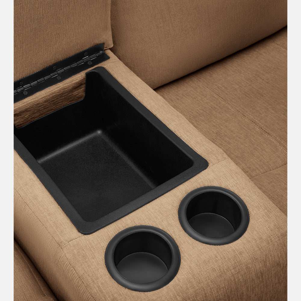 Avalon E Twin Motorized Plaster Brown Recliner - Image 7