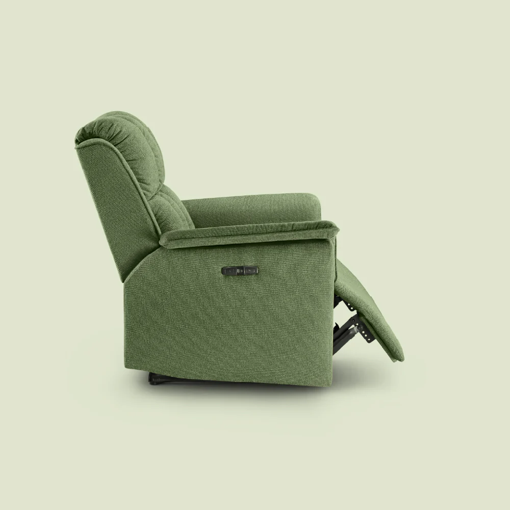 Avalon Elite mov.E Hunter Green Fabric 1 Seater Sofa - Image 7