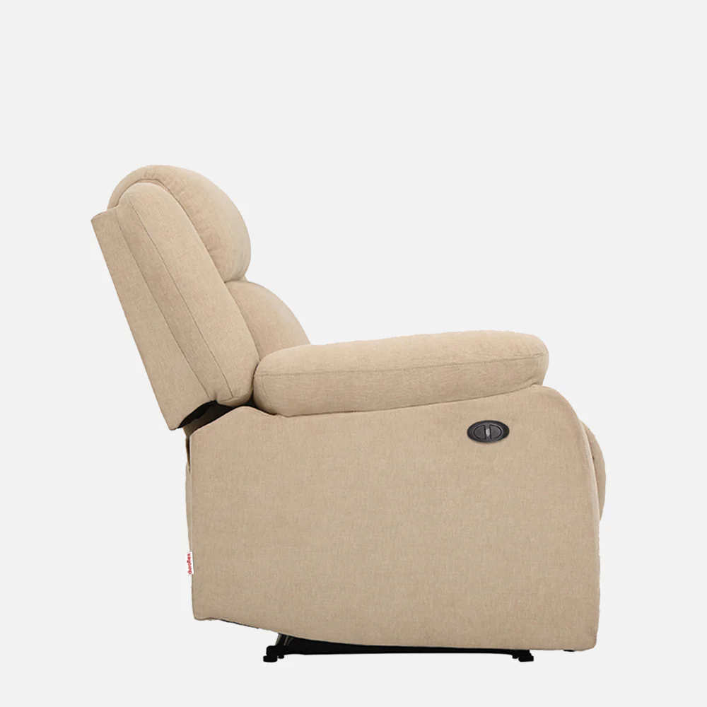 Avalon Motorized Electric Powered Beige Fabric Recliner - Image 7