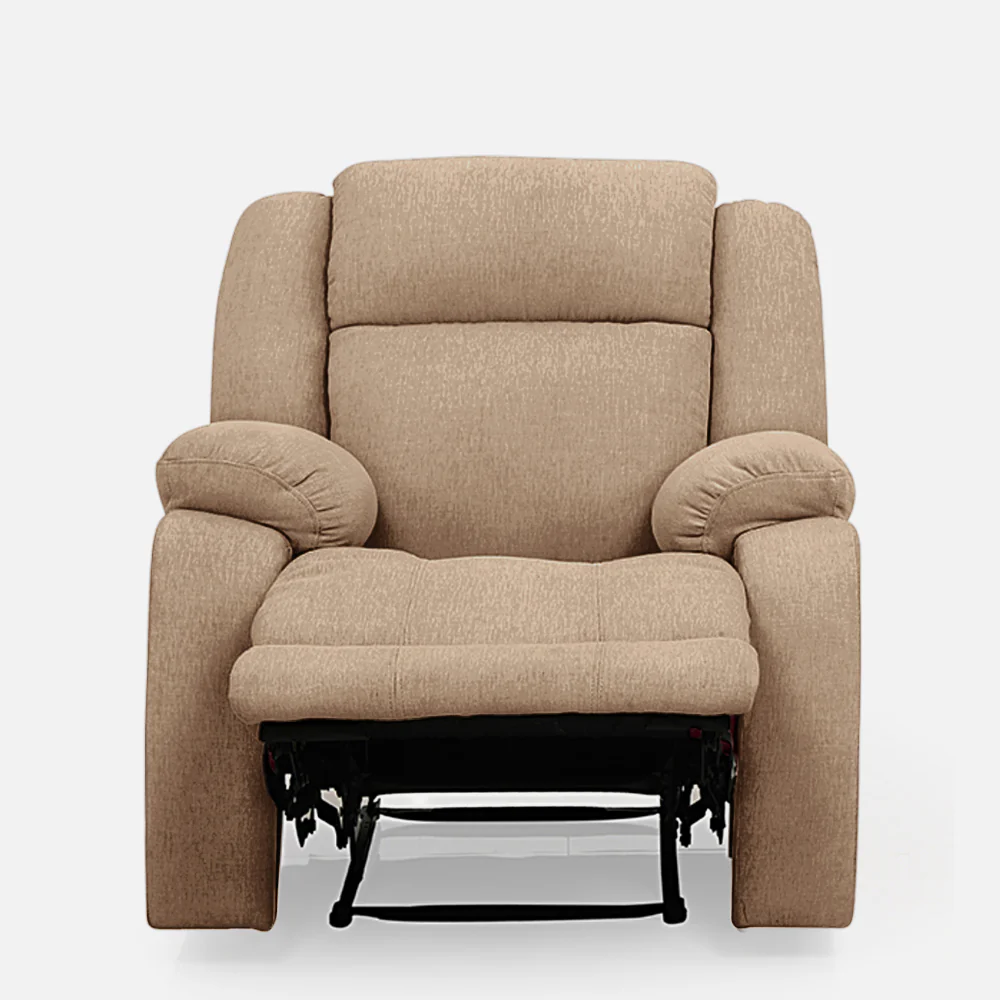 Avalon Motorized Electric Powered Brown Fabric Recliner - Image 4