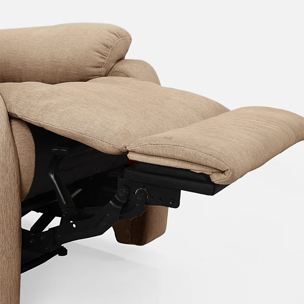 Avalon Motorized Electric Powered Brown Fabric Recliner - Image 8