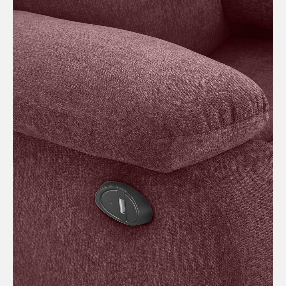 Avalon Motorized Electric Powered Pink Fabric Recliner - Image 11