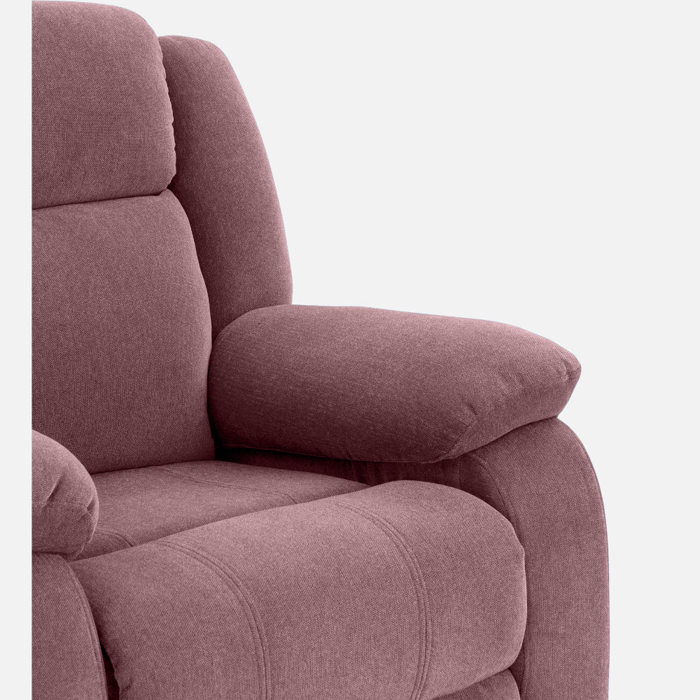 Avalon - Rocking & Rotating Single Seater Fabric Recliner In Pink Colour - Image 13