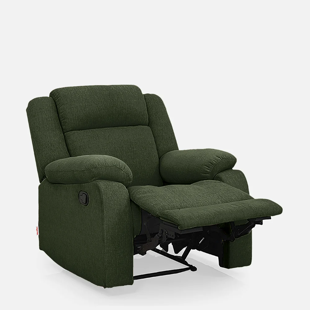Avalon Sap Green Fabric Recliner - Image 4