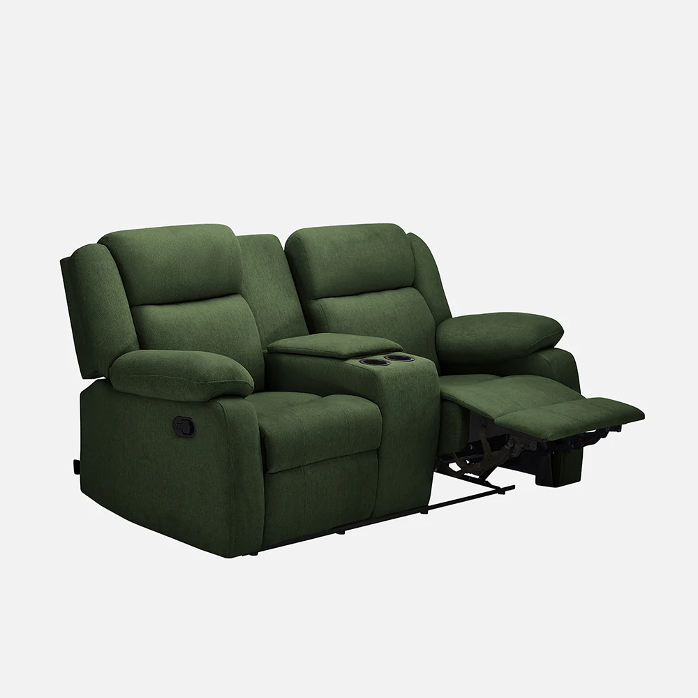 Avalon Twin Sap Green Fabric Recliner 2 Seater - Image 7