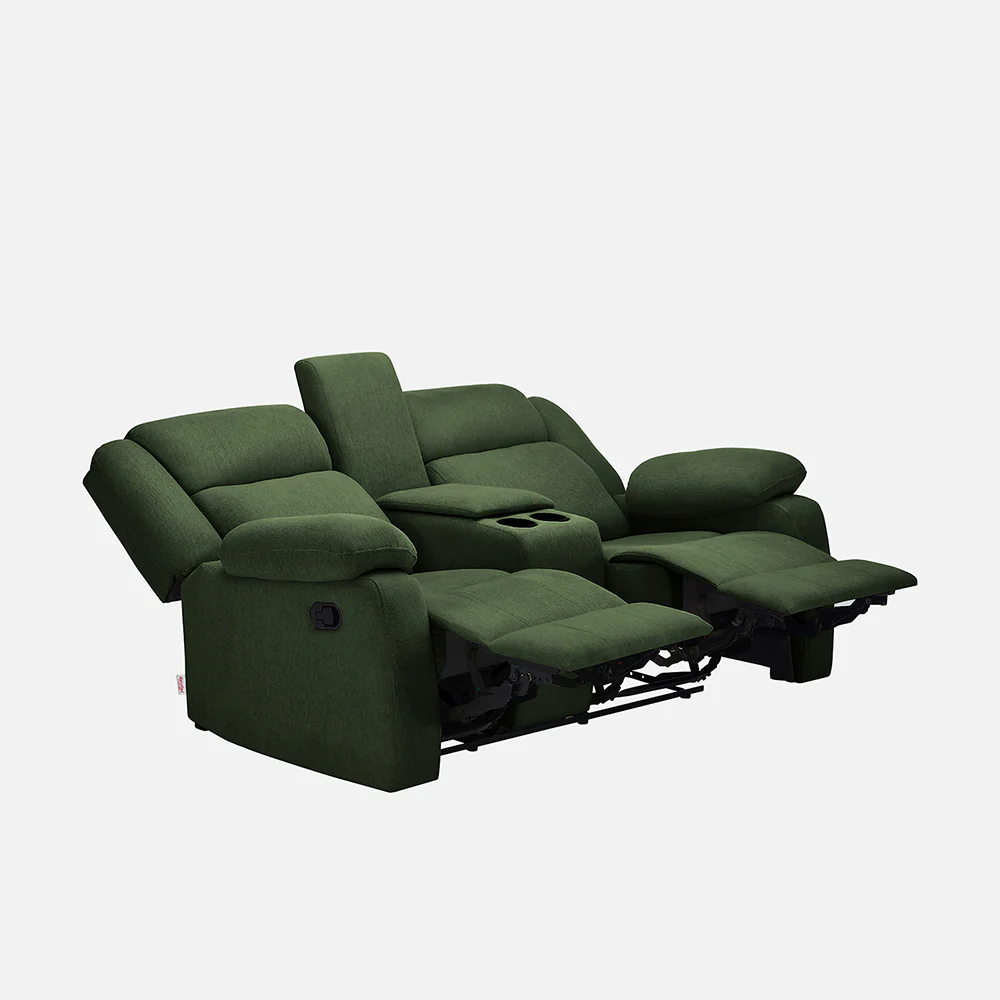 Avalon Twin Sap Green Fabric Recliner 2 Seater - Image 9