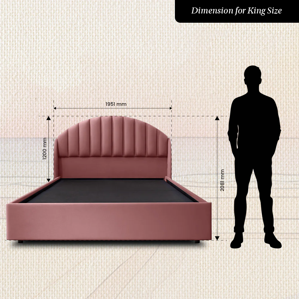 Celeste Rose Dawn Upholstered Bed - Pink - Image 5