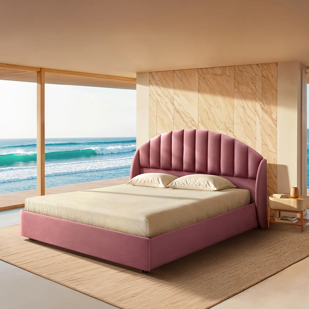 Celeste Rose Dawn Upholstered Bed - Pink - Image 6