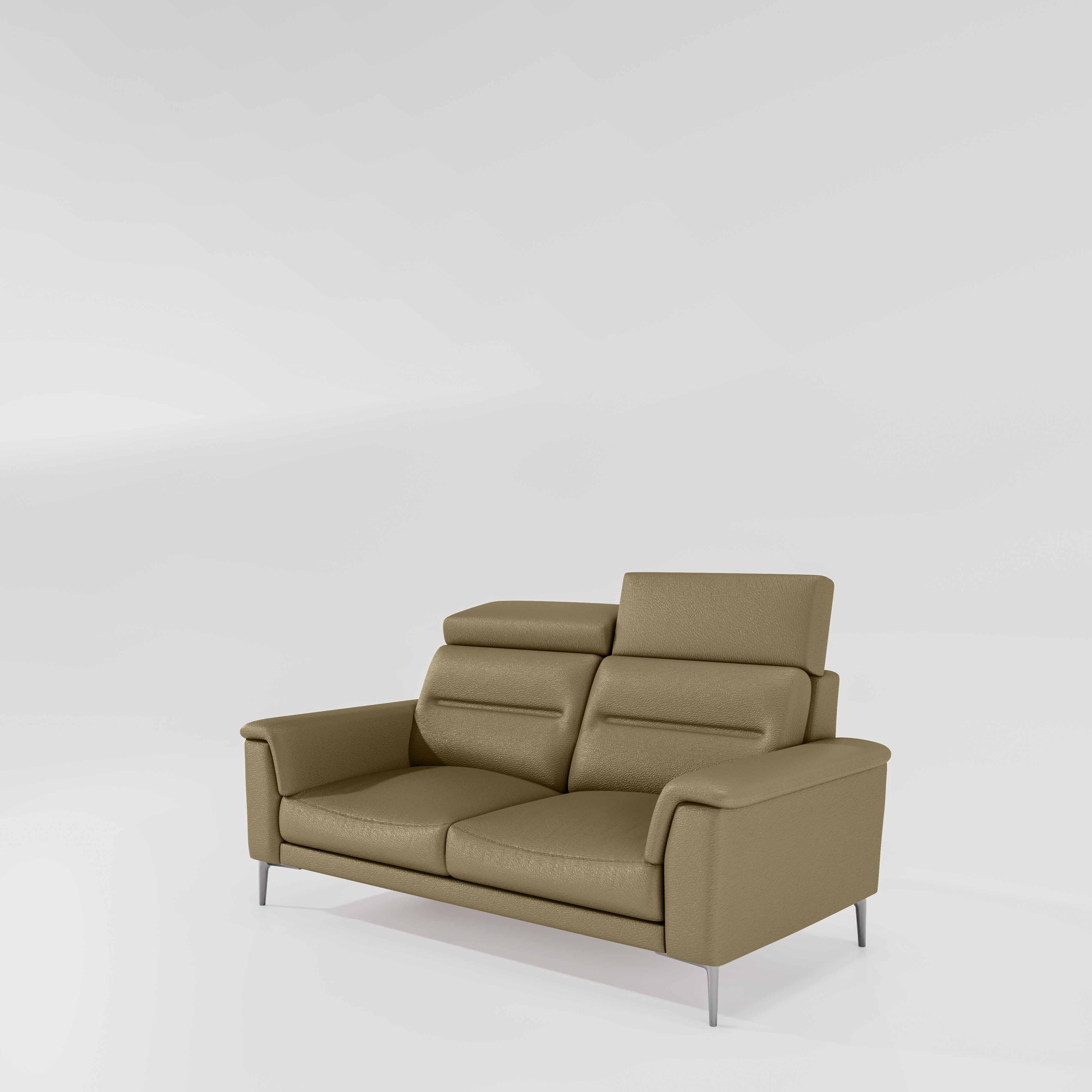 Cresendo 2 Seater Leatherette fabric - Pebble - Image 4