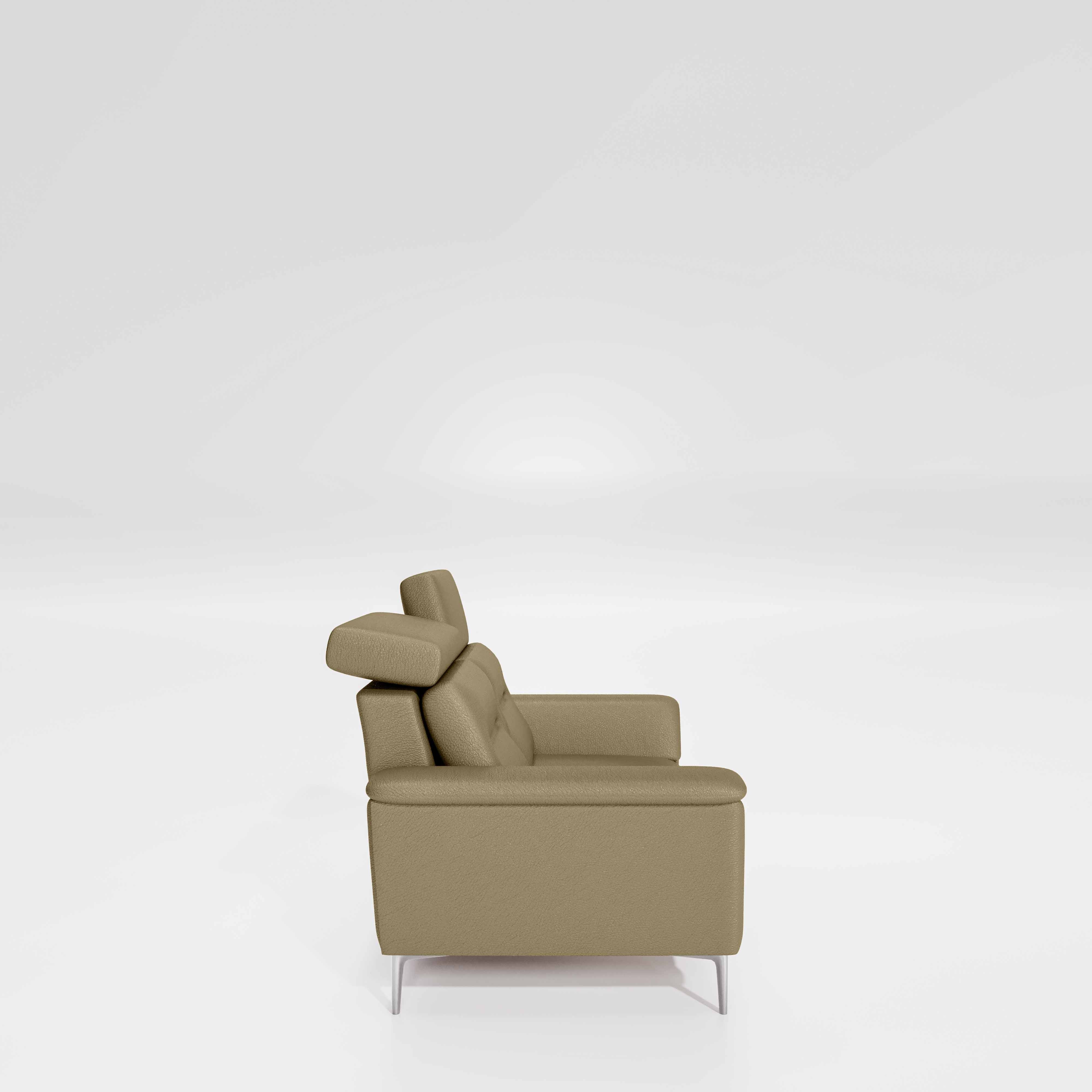 Cresendo 2 Seater Leatherette fabric - Pebble - Image 5