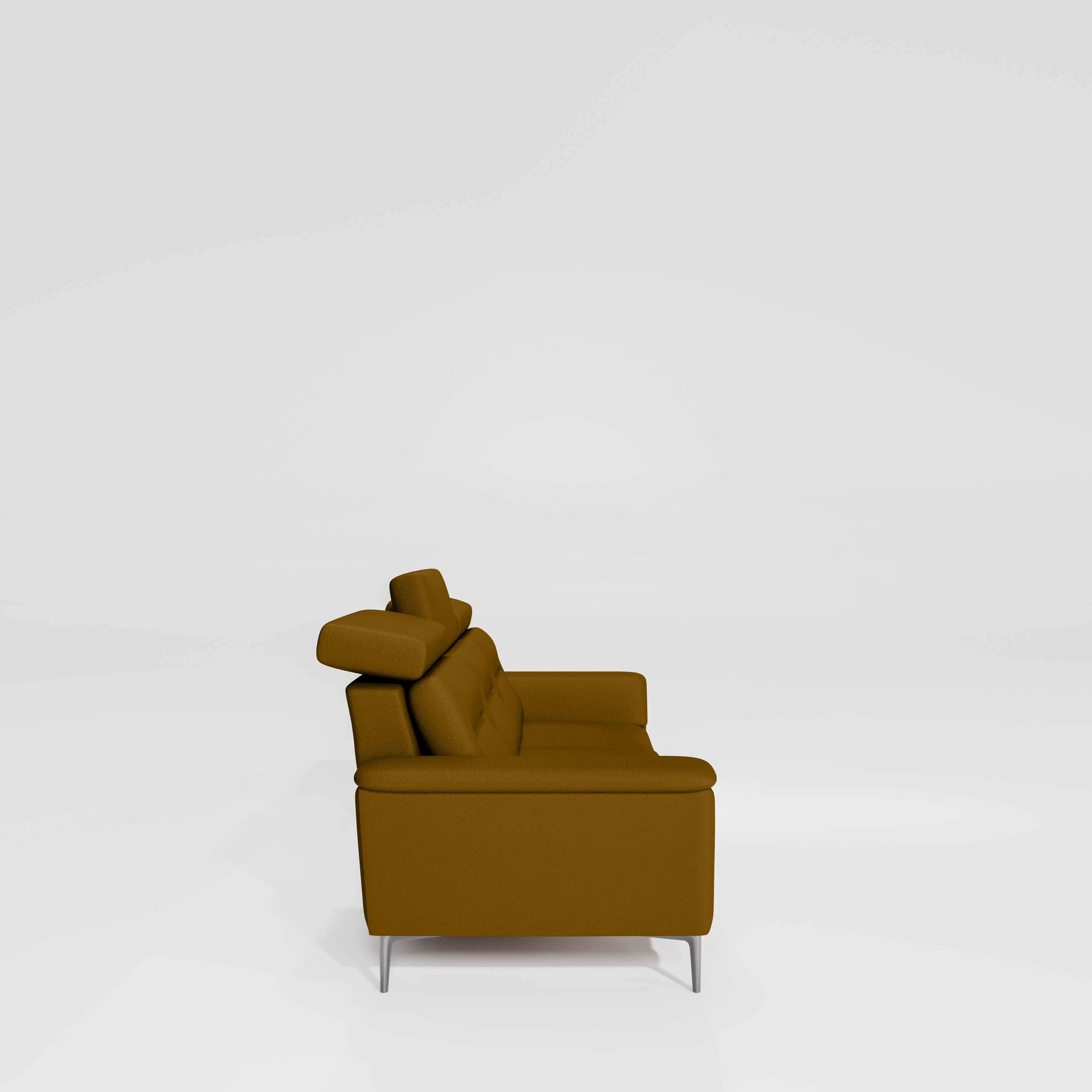 Cresendo 3 Seater Leatherette fabric - Golden Orange - Image 5