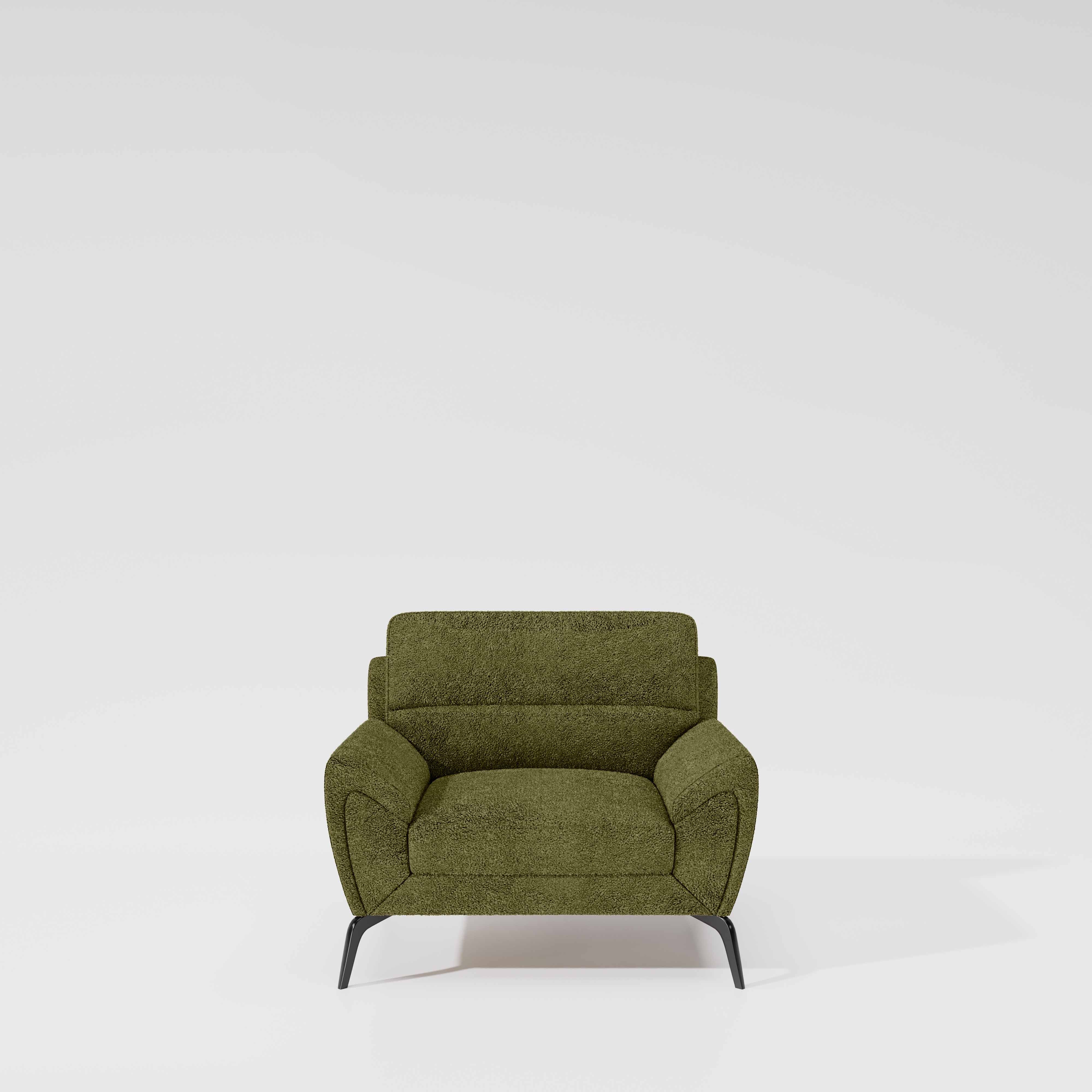 Octave 1 Seater Seater-Boucle Fabric - Dried herb - Image 2