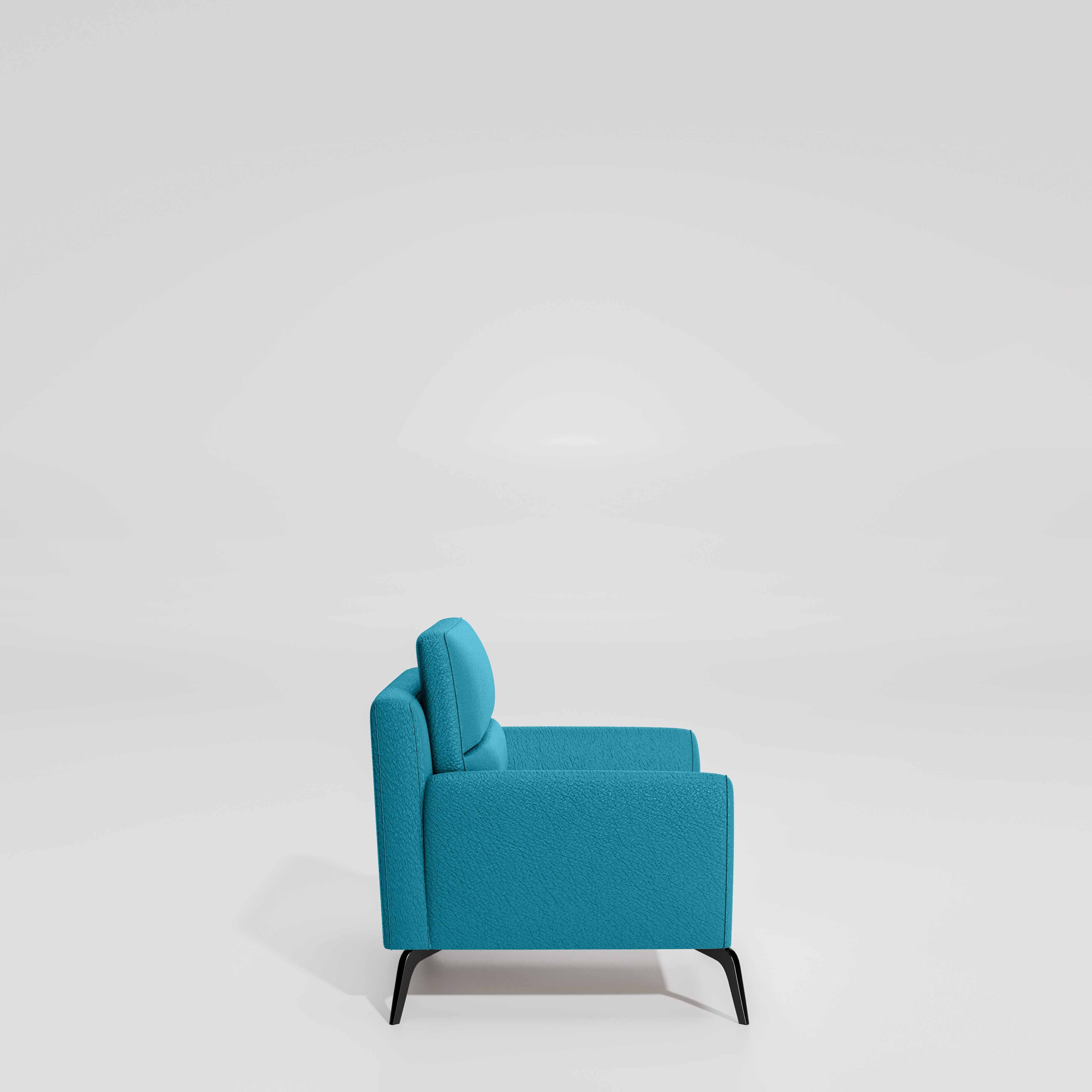 Octave 1 Seater Seater-Suede fabric - Celestial blue - Image 5