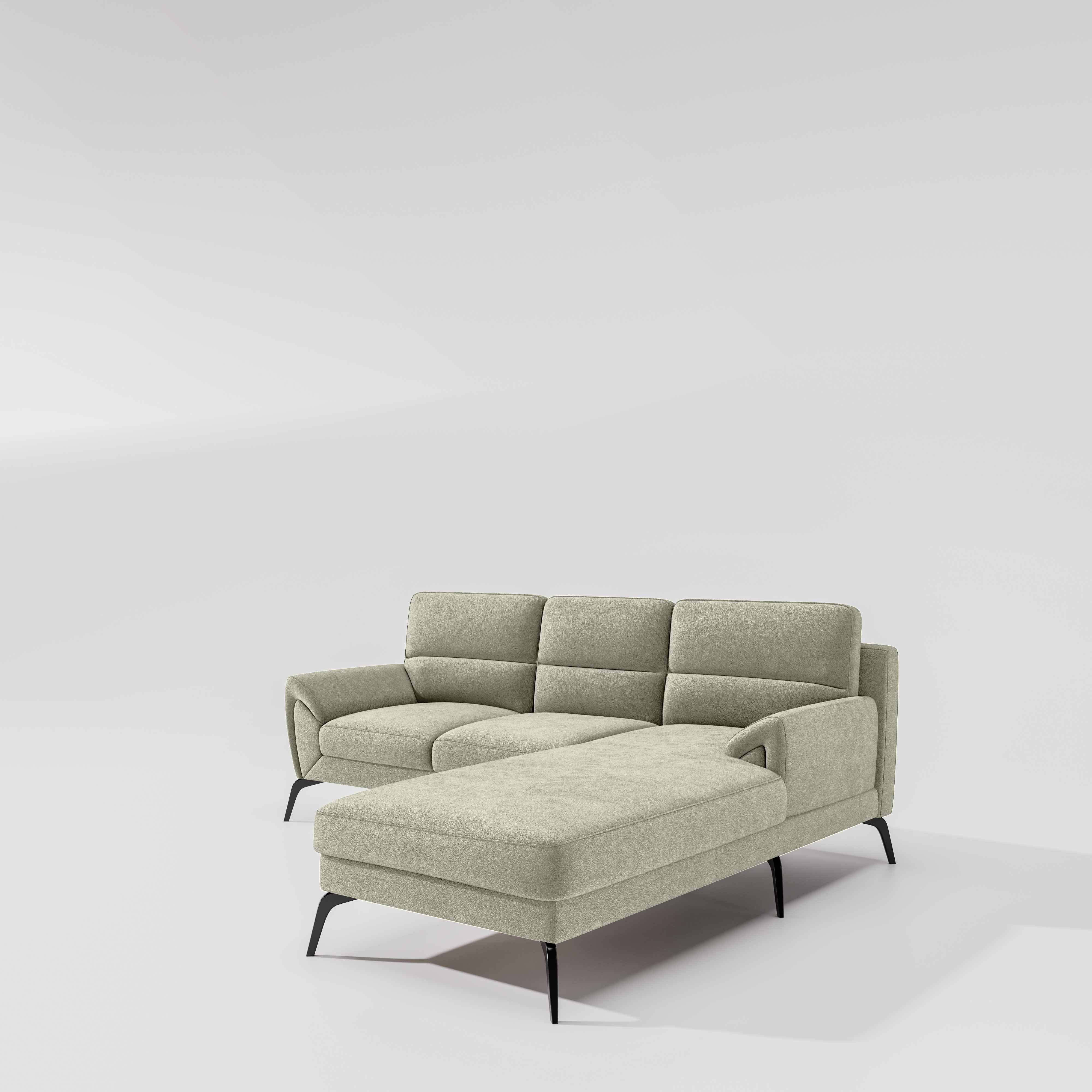Octave 2 Seater Sofa with LH Lounger Water & Stain Repellent Fabric  - Pistachio Shell - Image 4