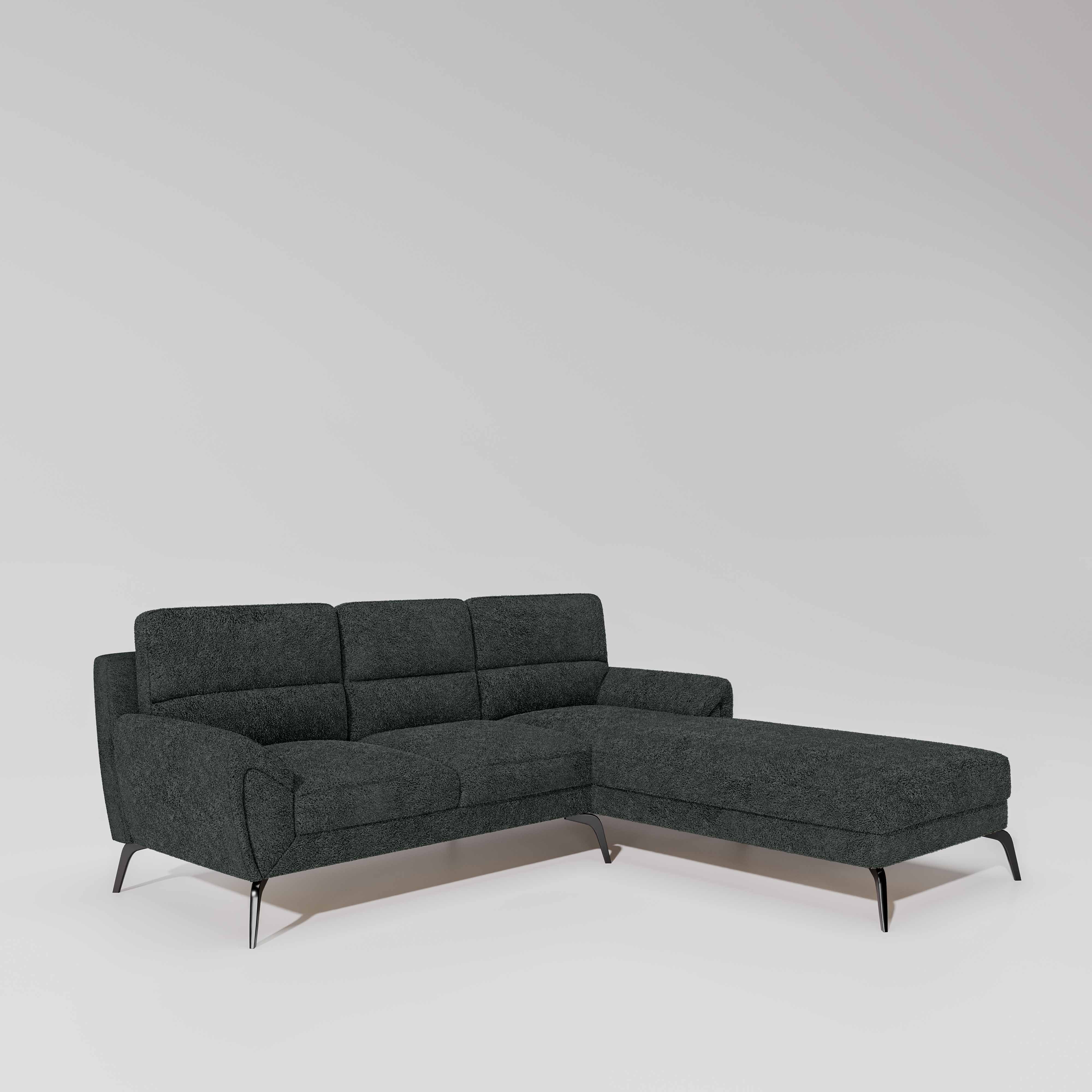 Octave 2 Seater Sofa with RH Lounger Boucle Fabric  - Sedona Sage - Image 3