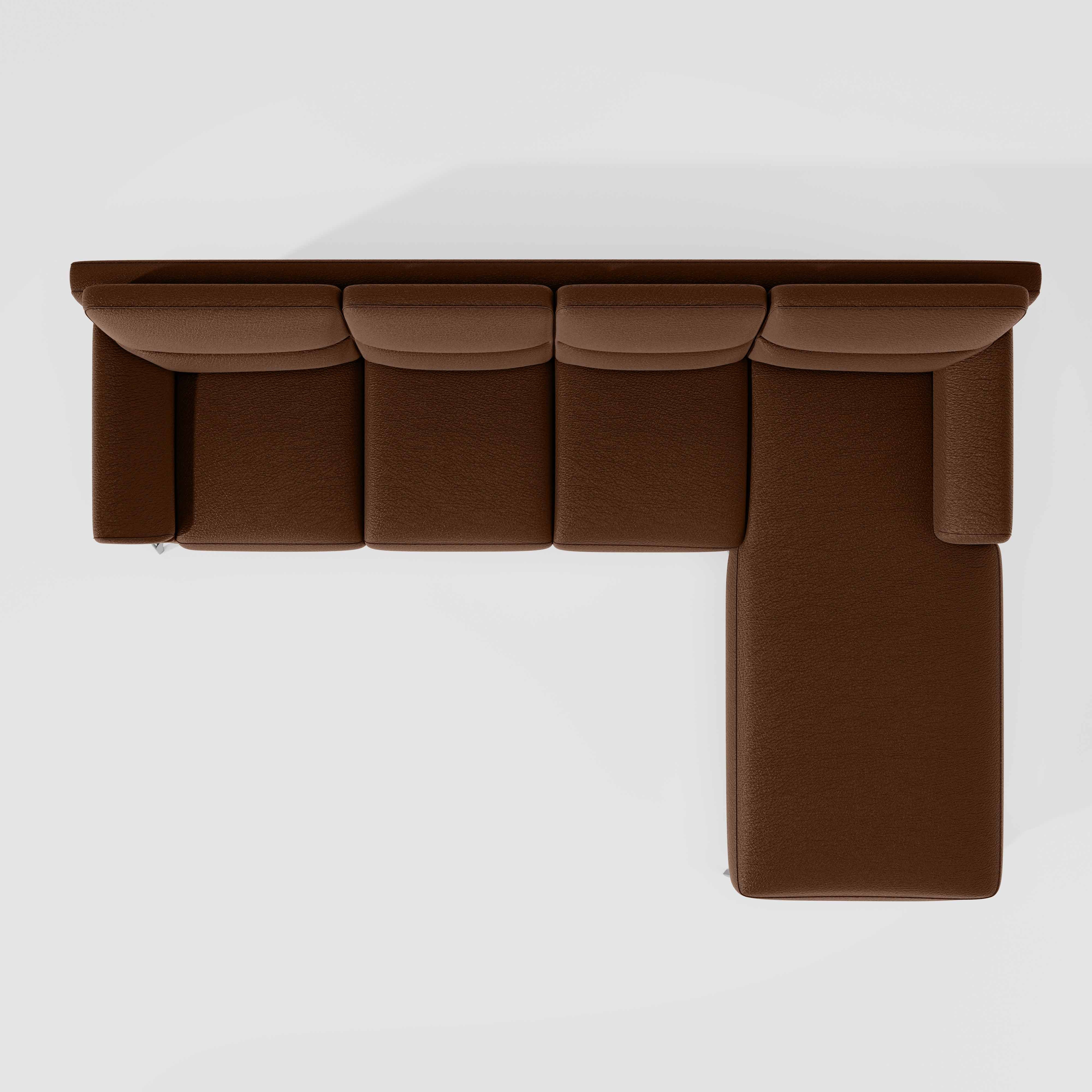 Octave 3 Seater with LH Lounger Suede Fabric - Capuccino - Image 6