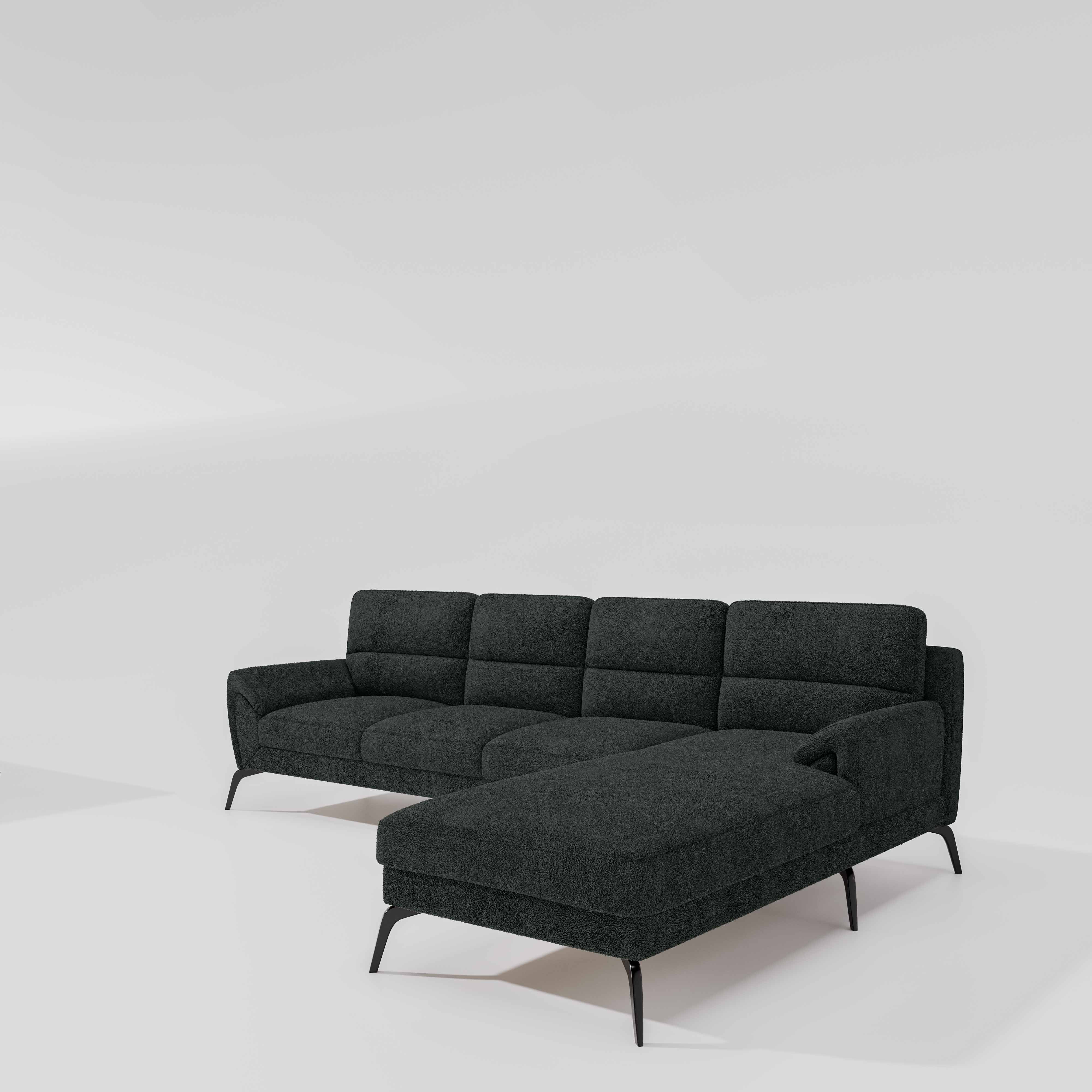 Octave 3 Seater with RH Lounger Boucle Fabric - Sedona Sage - Image 4