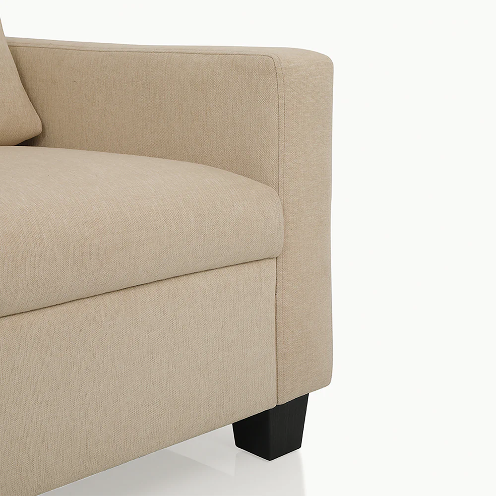 Ease Beige Fabric 2 Seater Sofa - Image 5