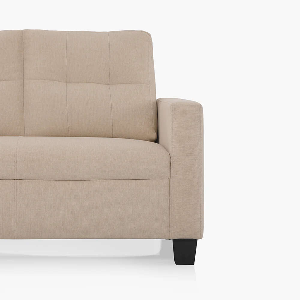 Ease Beige Fabric 2 Seater Sofa - Image 7