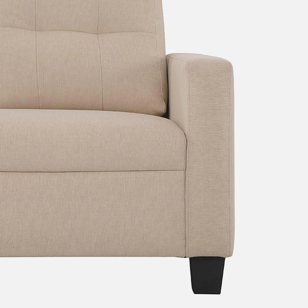 Ease Beige Fabric 3 Seater Sofa - Image 5
