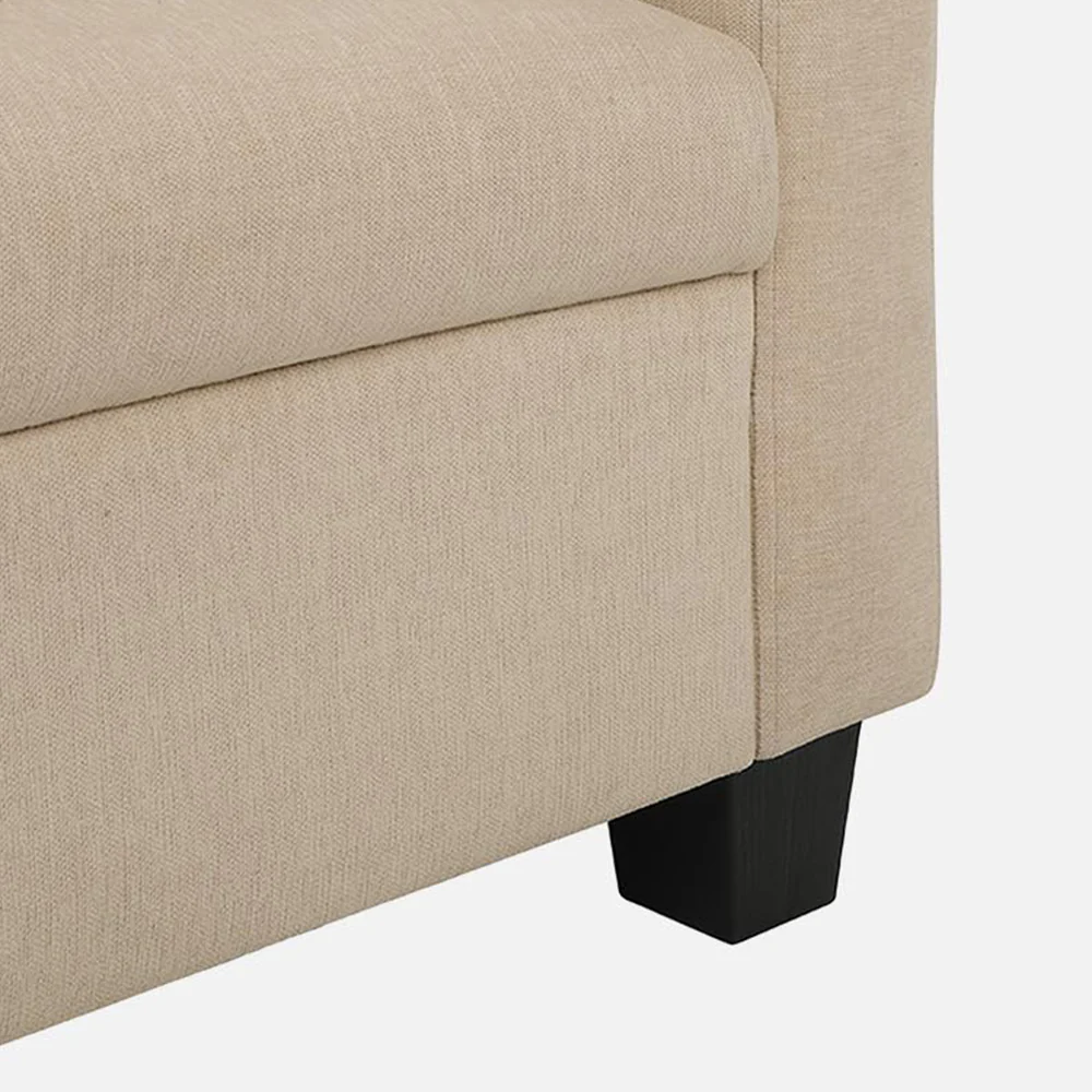 Ease Beige Fabric 3 Seater Sofa - Image 6