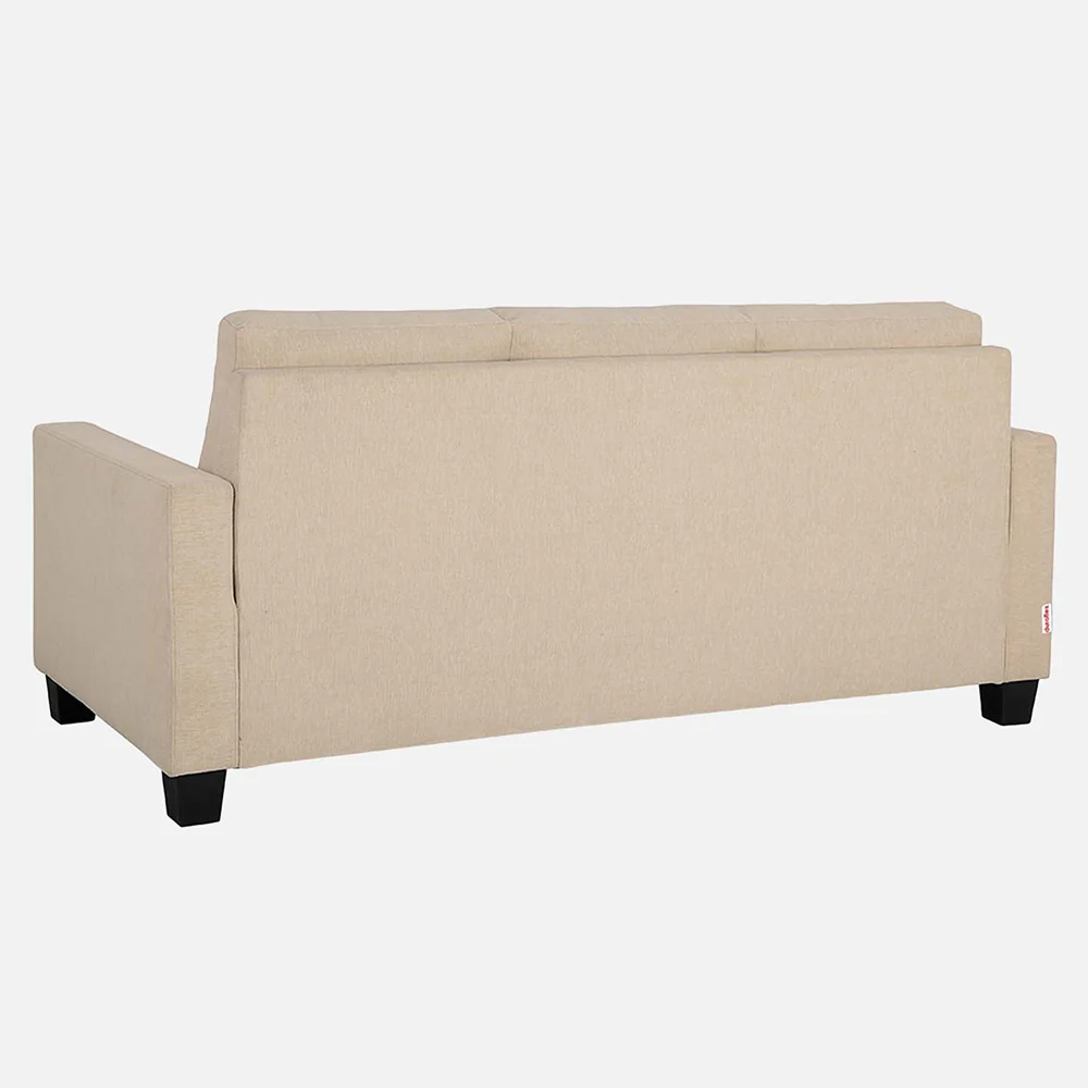 Ease Beige Fabric 3 Seater Sofa - Image 9