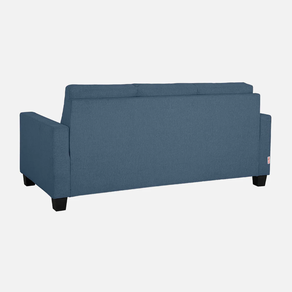 Ease Blue Fabric 3 Seater Sofa - Image 6