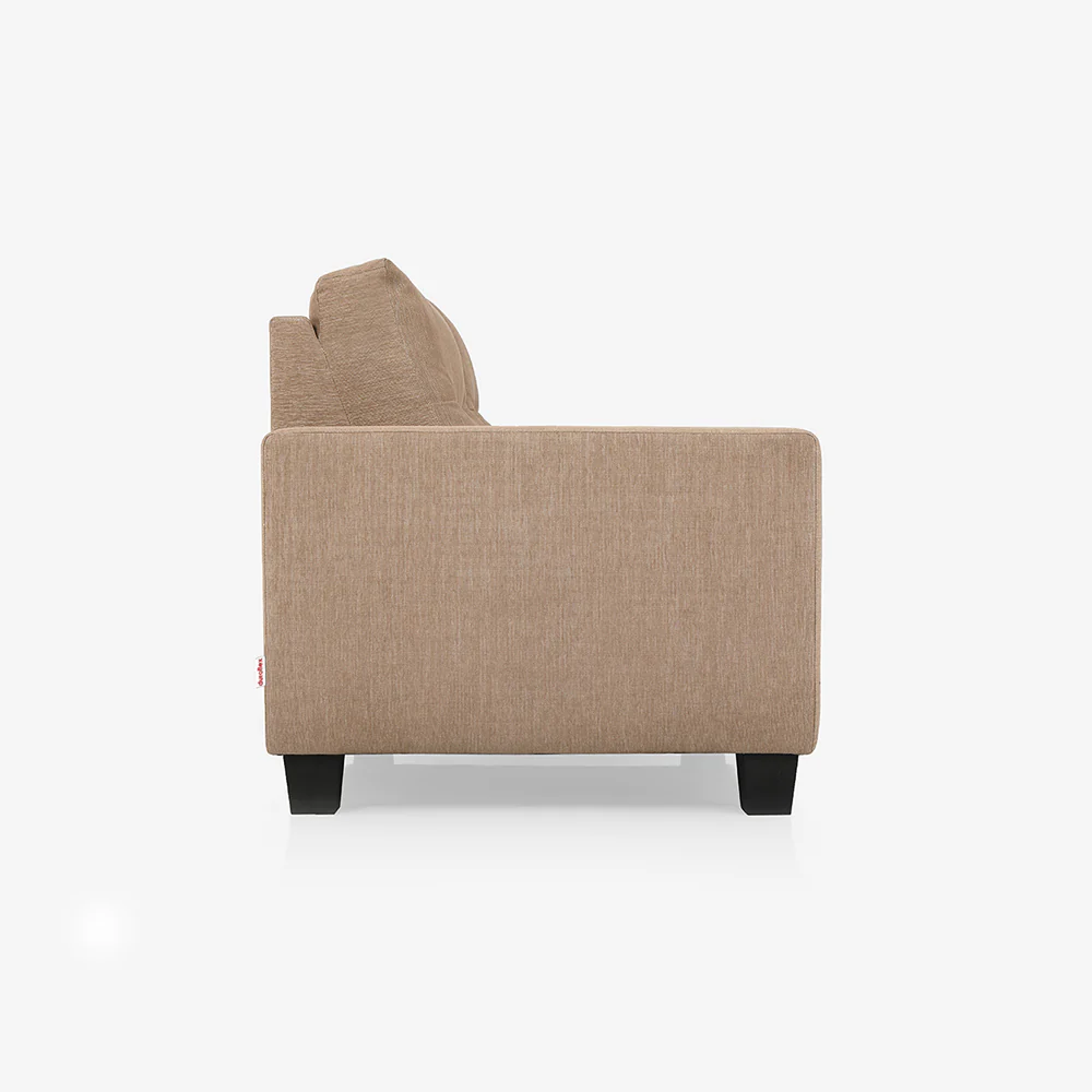 Ease Brown Fabric 2 Seater Sofa - Image 8