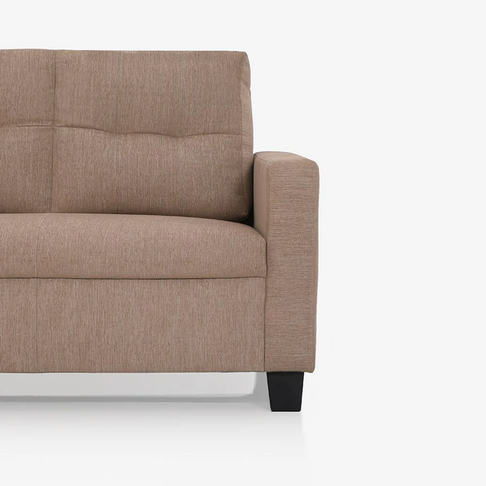 Ease Brown Fabric 3 Seater Sofa - Image 6