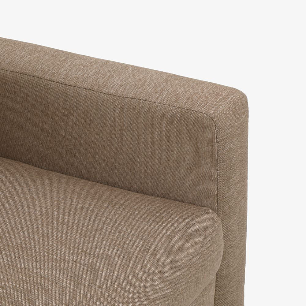 Ease Brown Fabric 3 Seater Sofa - Image 7
