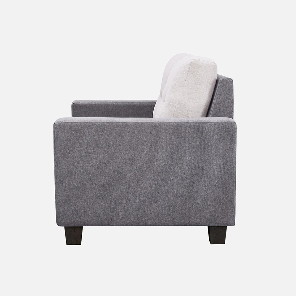 Ease Cool Grey Fabric 2 Seater Sofa - Image 5