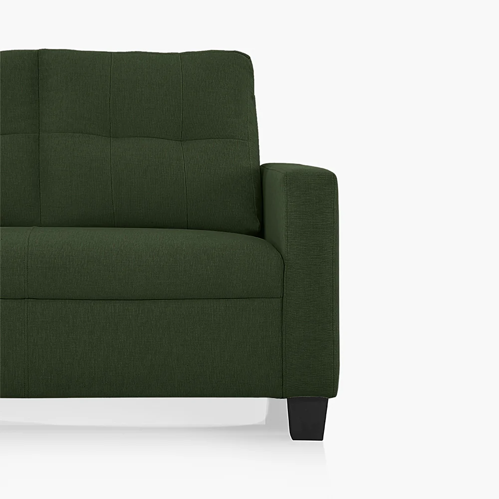 Ease Green Fabric 2 Seater Sofa - Image 7