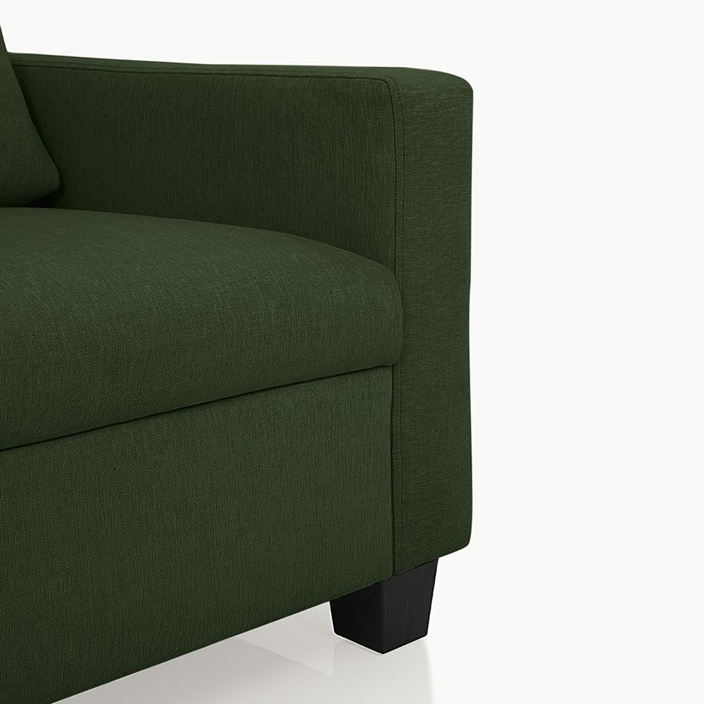 Ease Green Fabric 3 Seater Sofa - Image 6