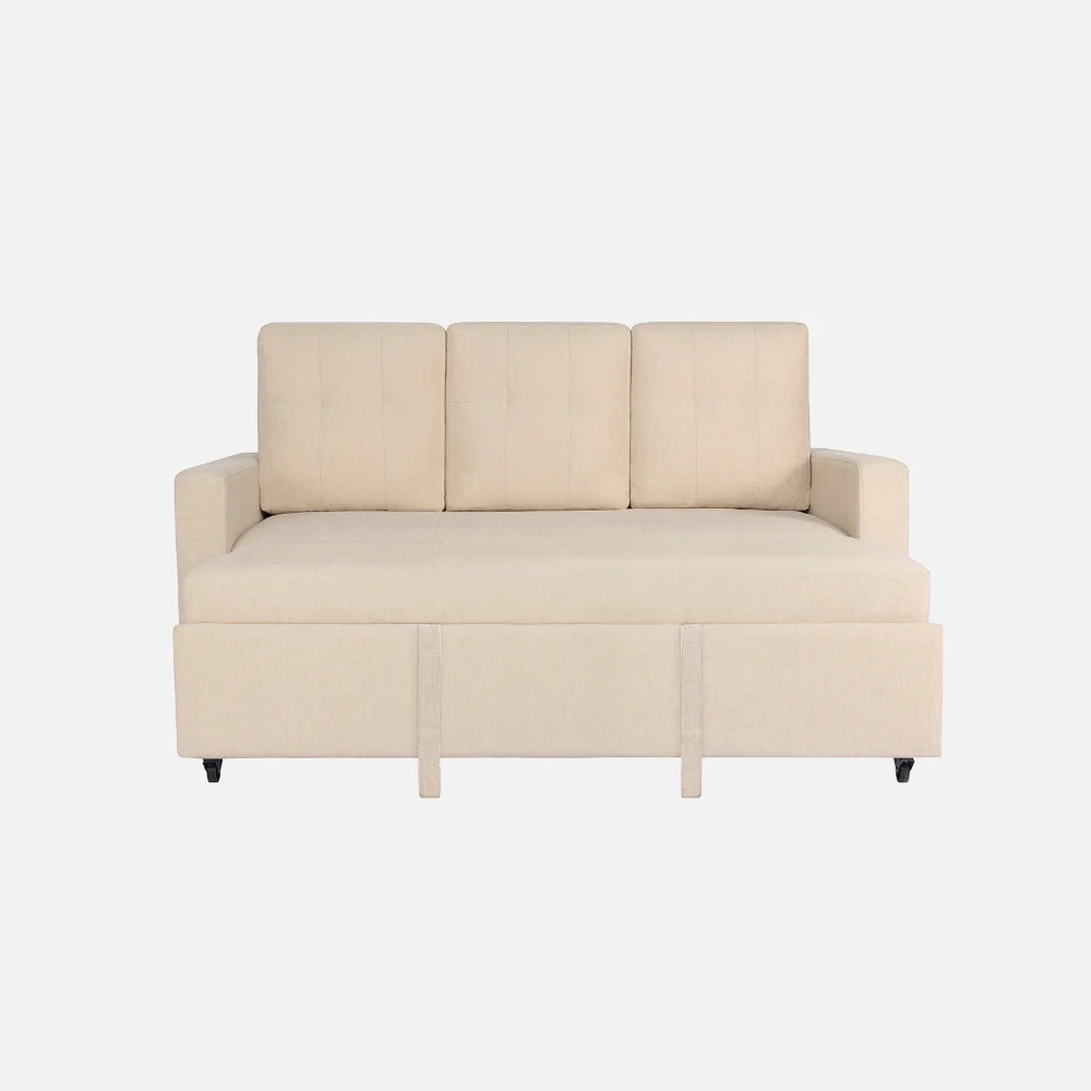 Ease Iconic Beige Fabric Sofa cum Bed - Image 3