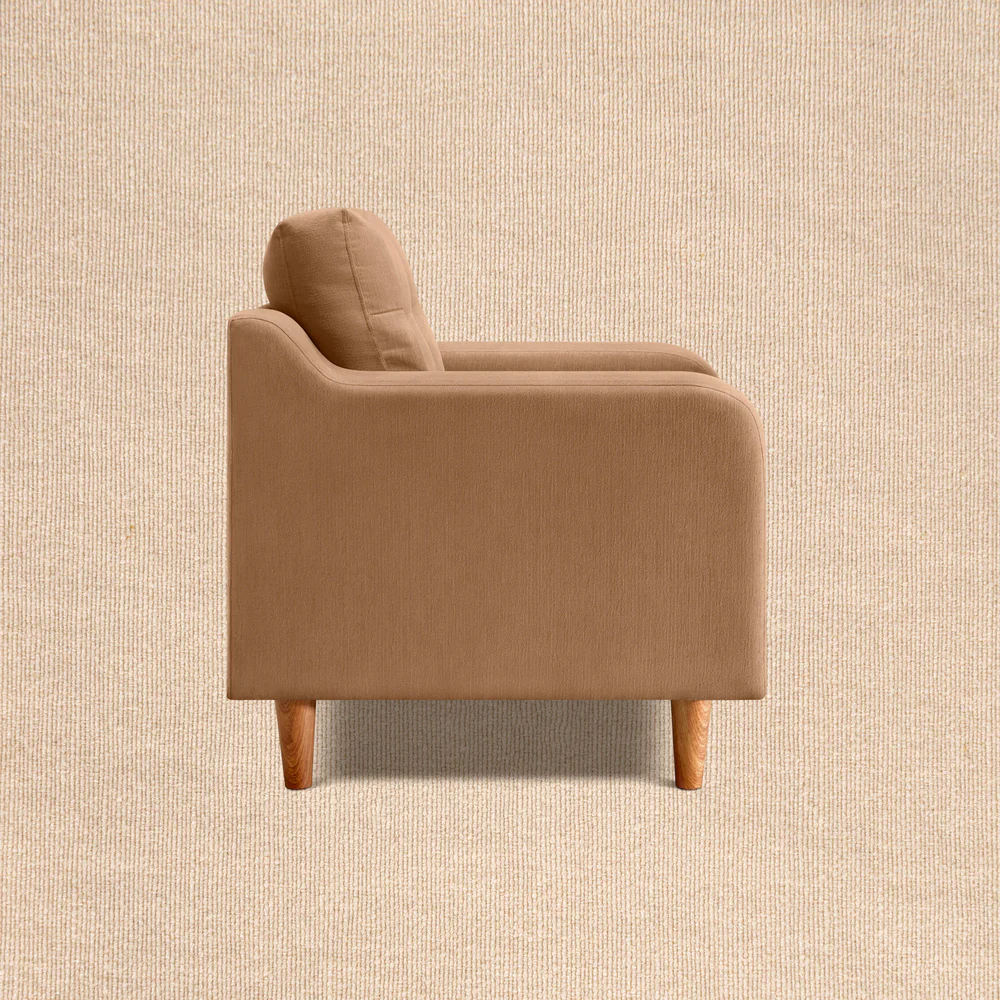 Ease Plus Beige Fabric 1 seater sofa - Image 8