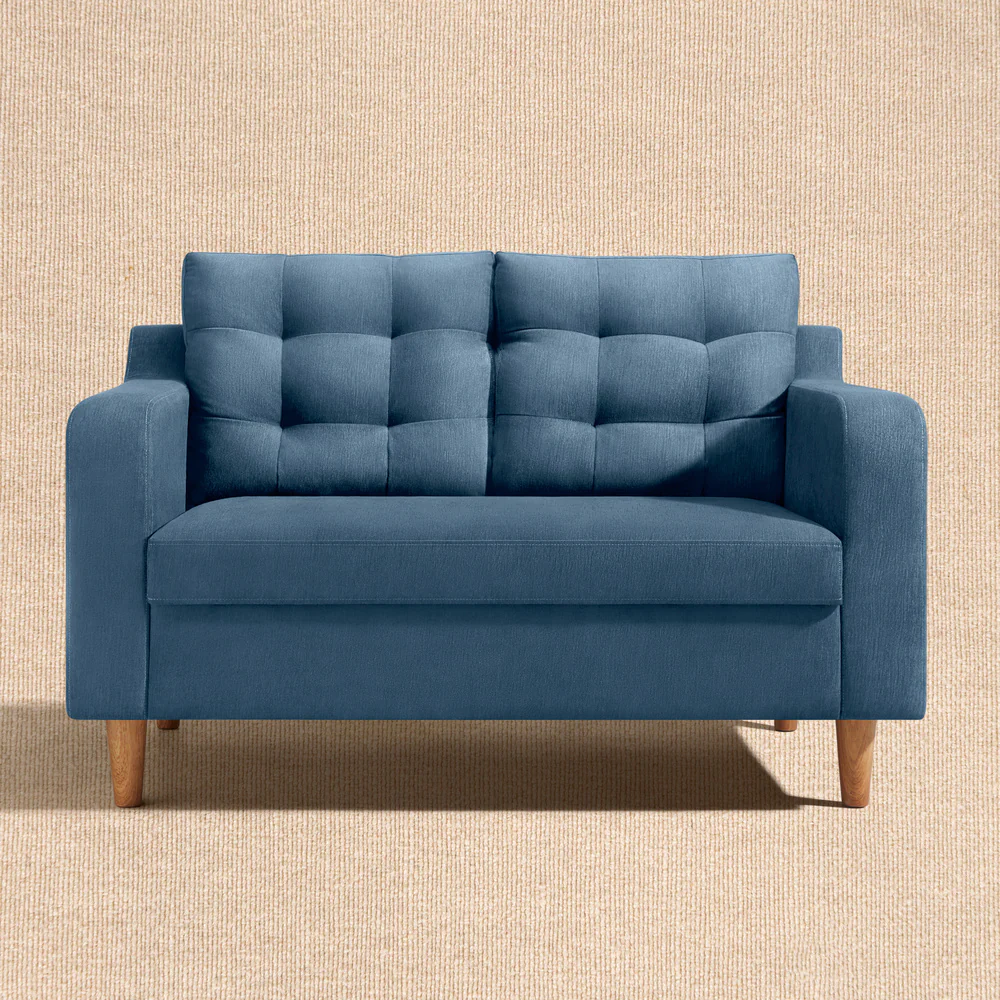 Ease Plus Blue Fabric 2 seater sofa - Image 2