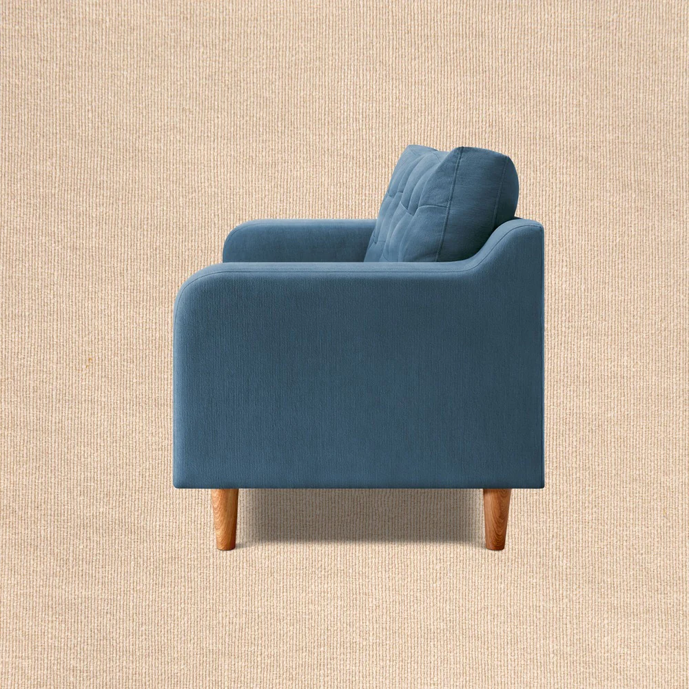 Ease Plus Blue Fabric 3 seater sofa - Image 5