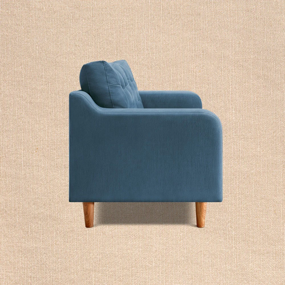 Ease Plus Blue Fabric 3 seater sofa - Image 6