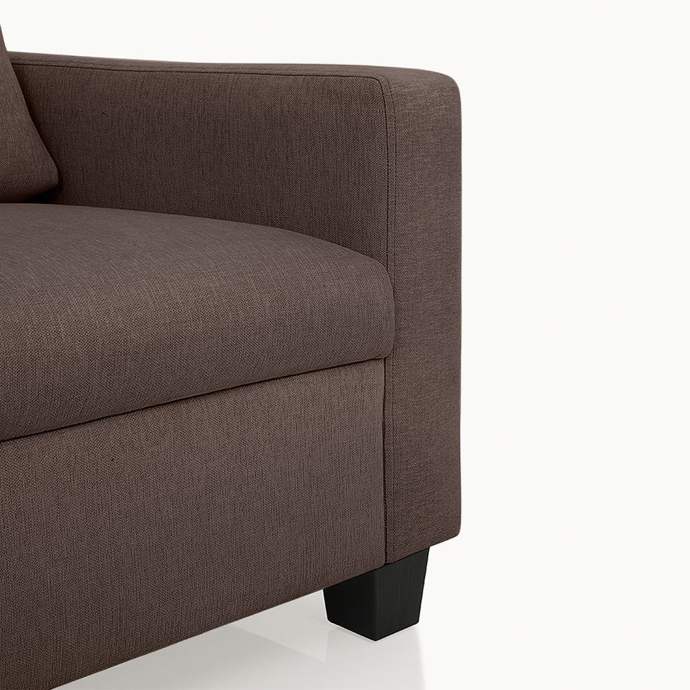 Ease Saddle Brown Fabric 2 Seater Sofa - Image 5