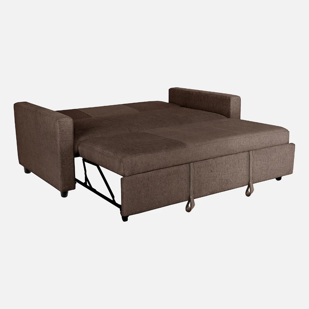 Ease Saddle Brown Fabric Sofa cum Bed - Image 13