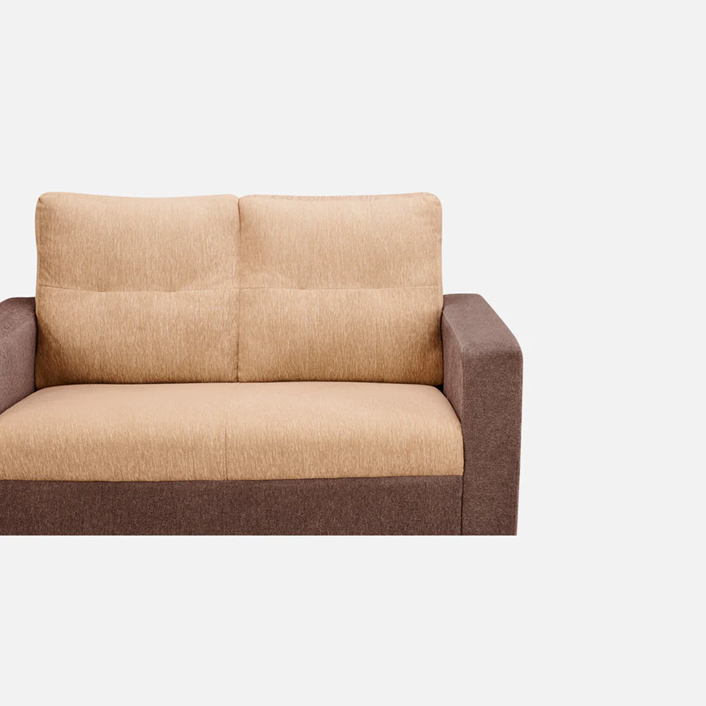 Ease Sand Brown Fabric 2 Seater Sofa - Image 5