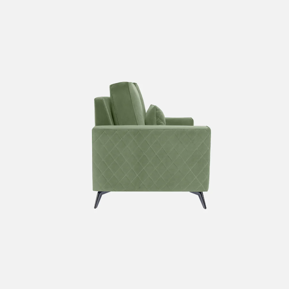 Eden Jade Green Fabric 2 Seater Sofa With Lounger - Image 9