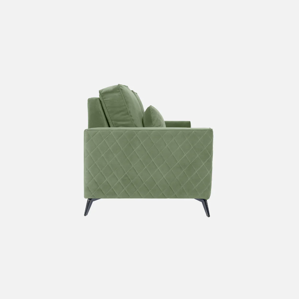 Eden Jade Green Fabric 3 Seater Sofa - Image 7