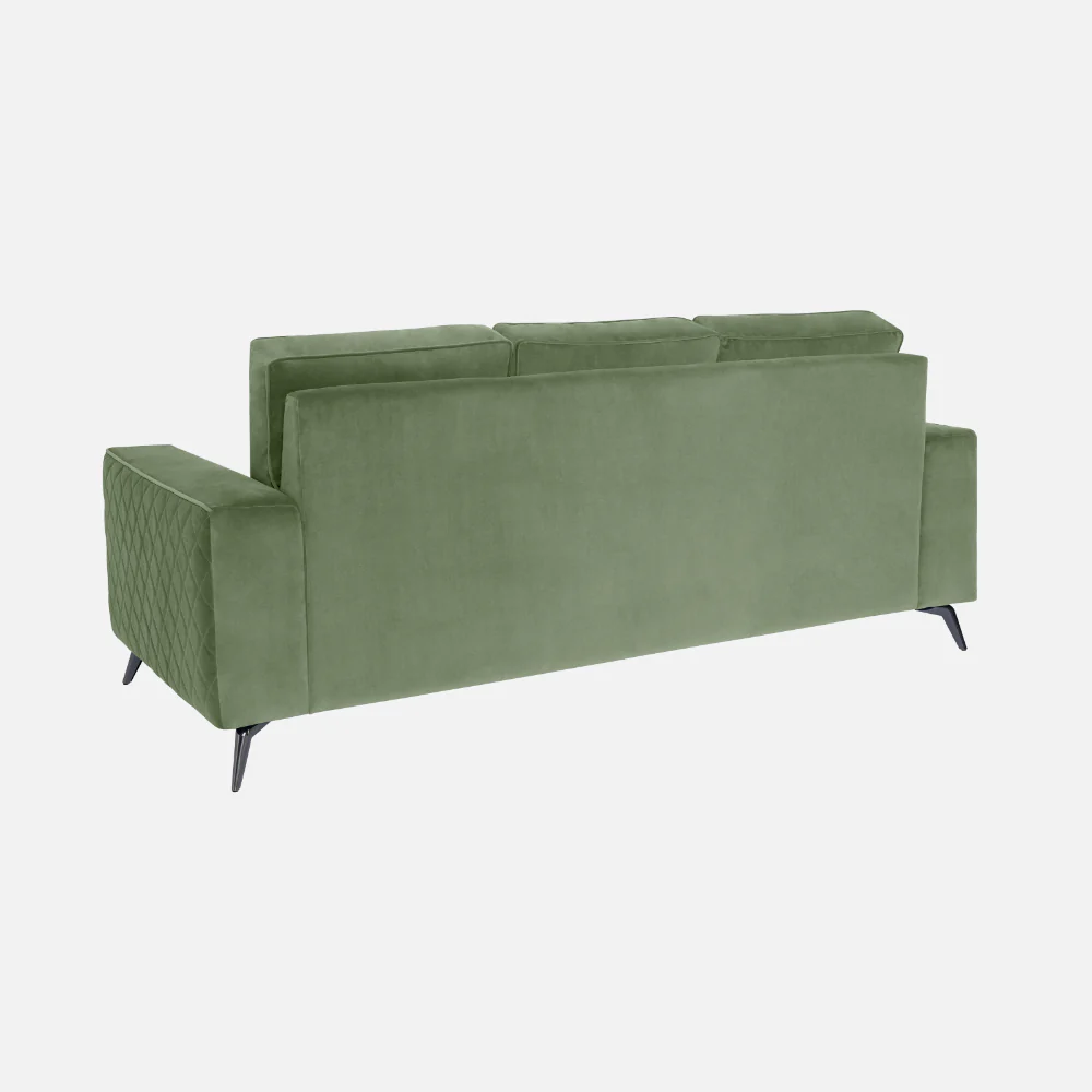 Eden Jade Green Fabric 3 Seater Sofa - Image 8