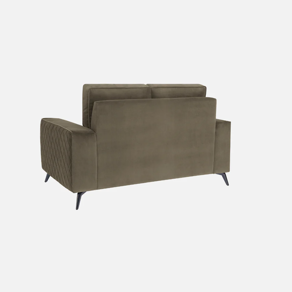 Eden Quartz Brown Fabric 2 Seater Sofa - Image 8