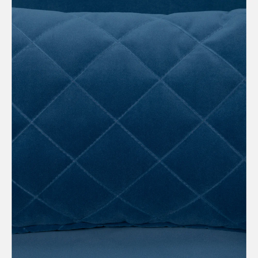 Eden Sapphire Blue Fabric 2 Seater Sofa - Image 5