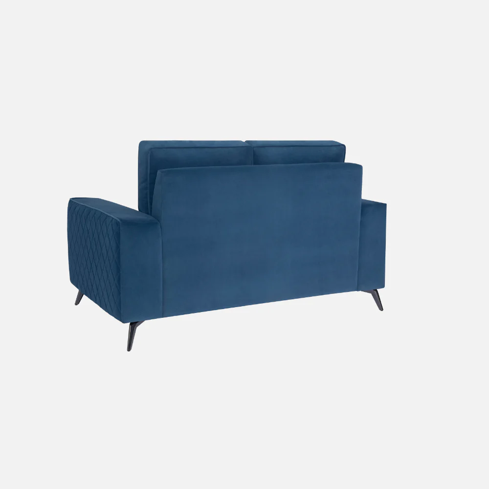 Eden Sapphire Blue Fabric 2 Seater Sofa - Image 7