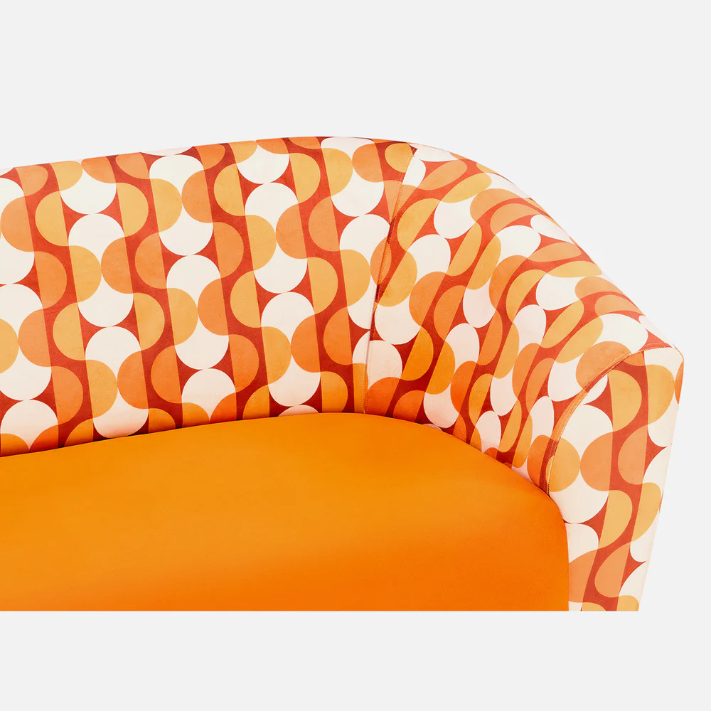 Meadow Tangerine Interlace Loveseat - Image 5